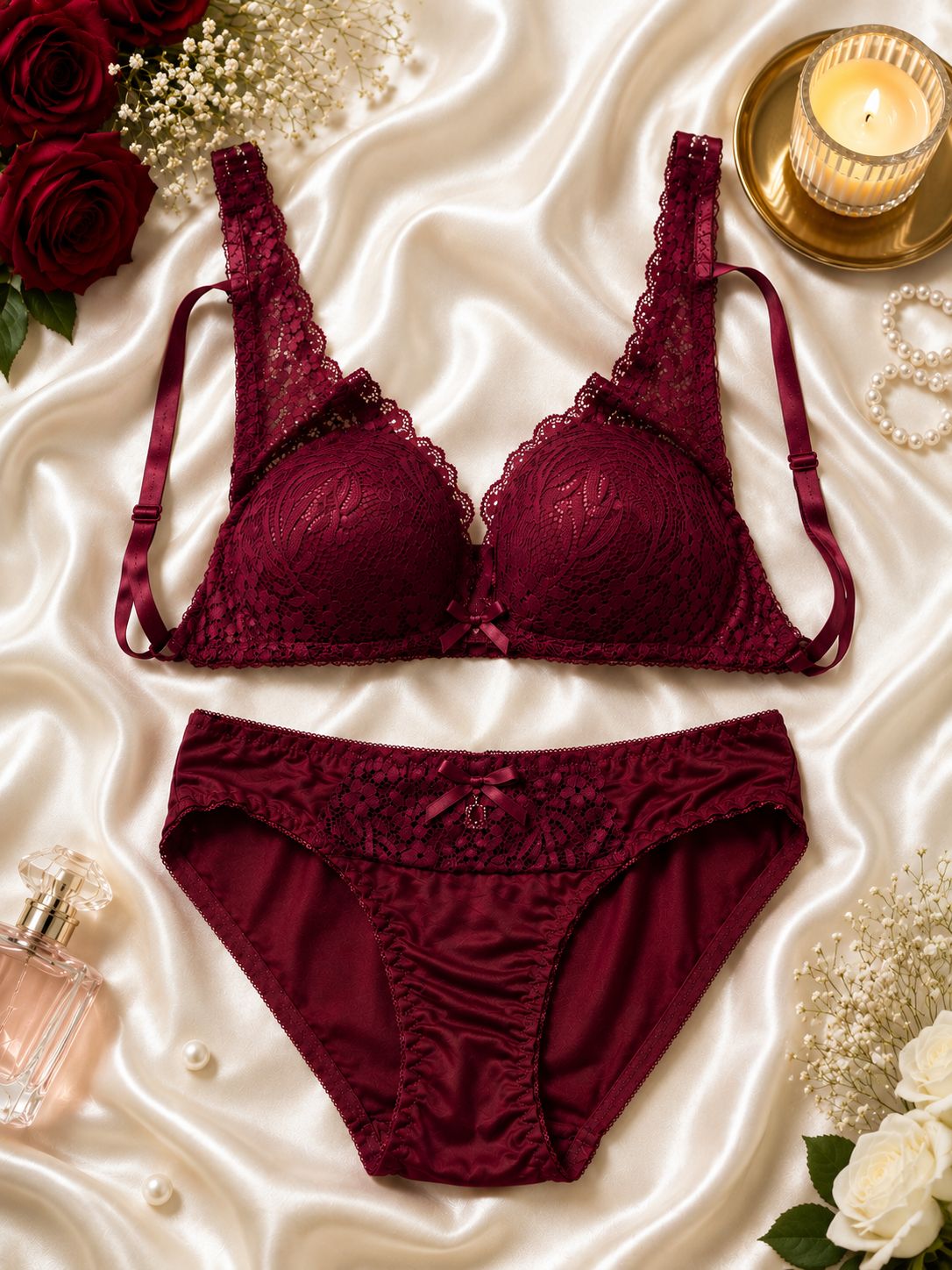 Women's Floral Print Bra & Panty Set